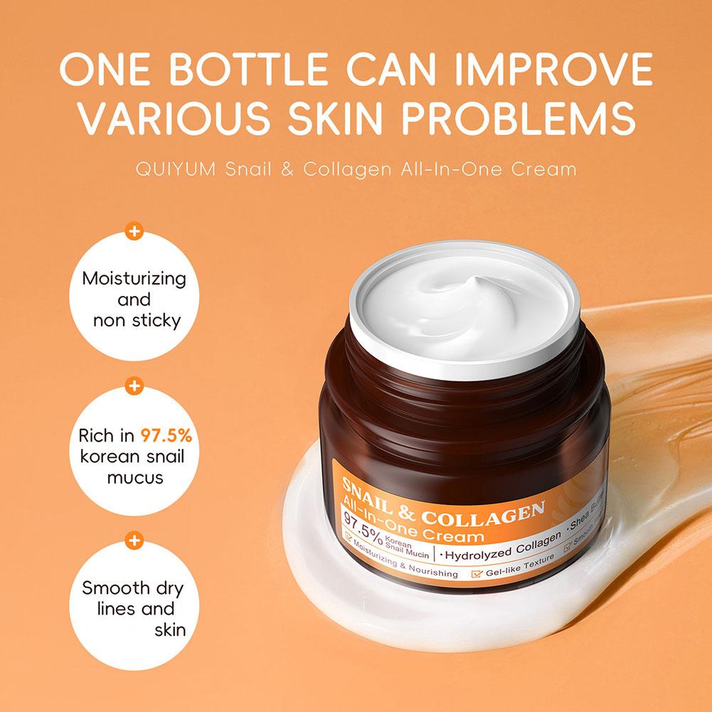 Snail Cream Gel - Quiyum Snail & Collagen Gesichtspflegeset –