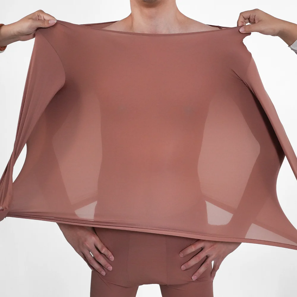 Xl Skincare - Thermo-Unterwäsche-Set für Herren, nahtlos, ultradünn, Pyjama-Anzug,