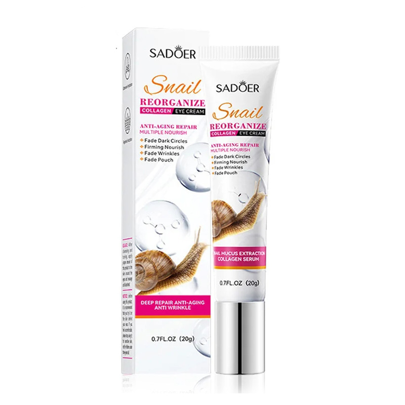 Snail Cream Gel - SAODER Schnecken-Kollagen Augencreme gegen Augenringe, entfernt