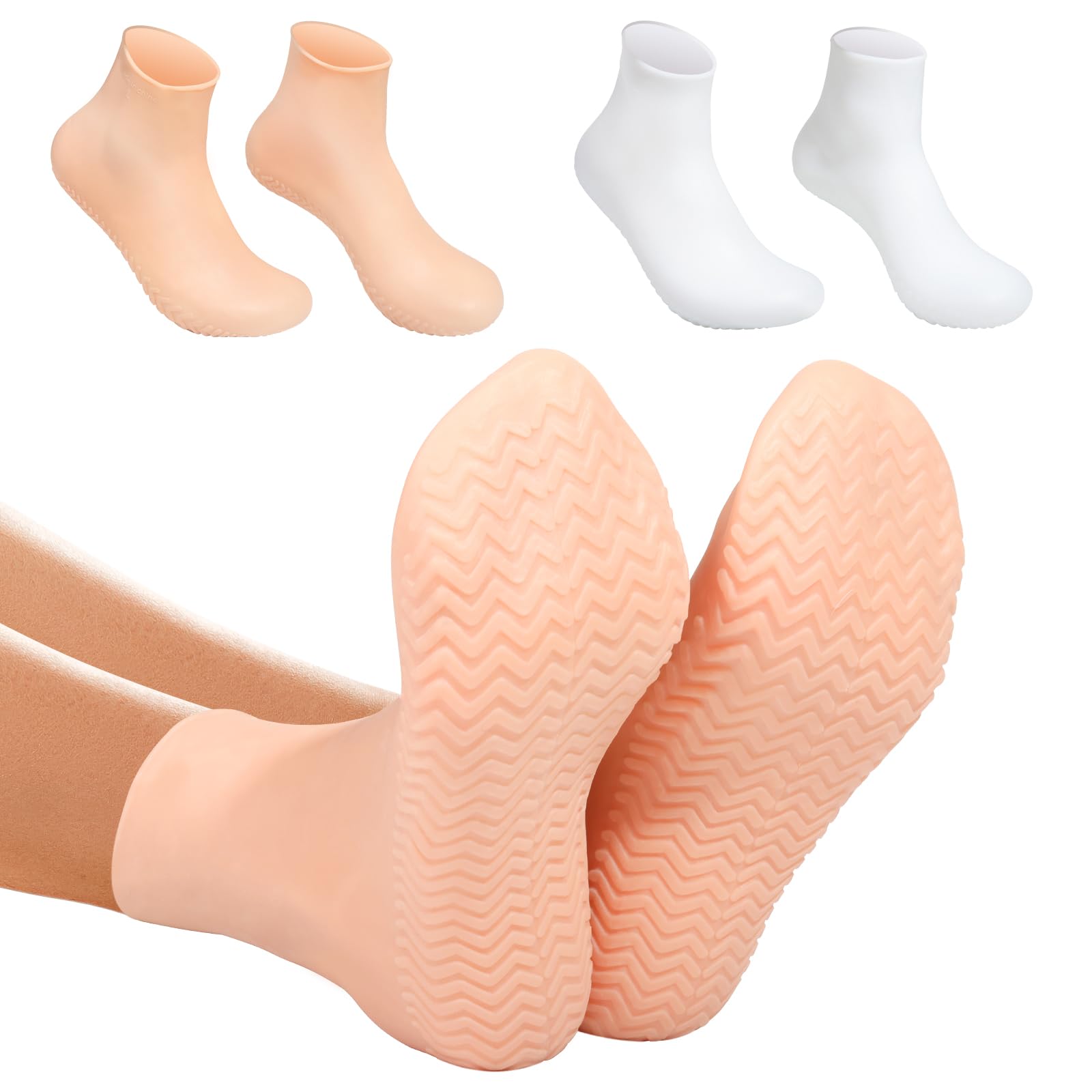 Xl Skincare - 2 Paar XL Silikon-Feuchtigkeitssocken, Peeling-Gel-Fersensocken, entfernen