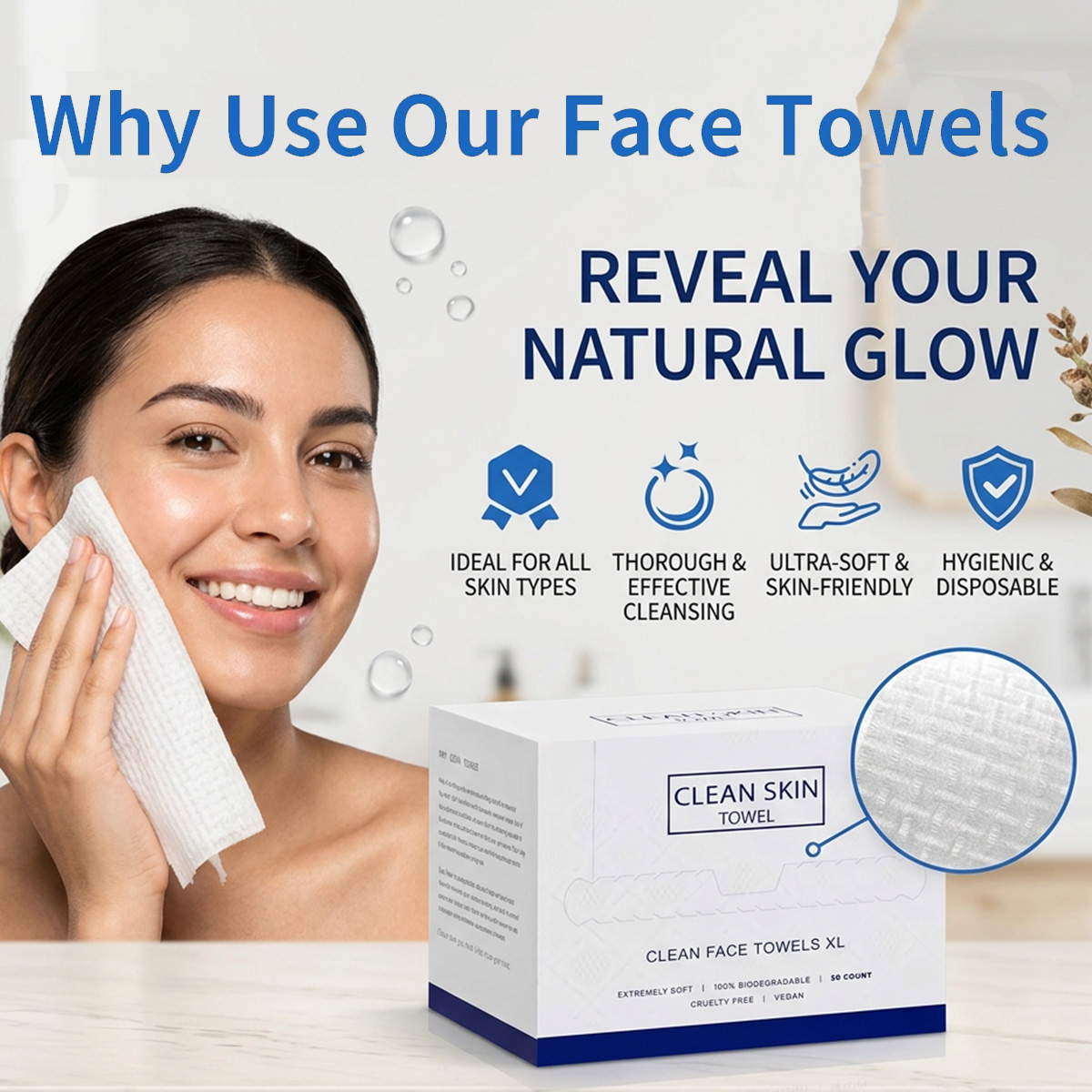 Xl Skincare - 50 Stück/Box Einweg-Gesichtstücher Gesichtsreinigung Make-up-Entferner Trockene