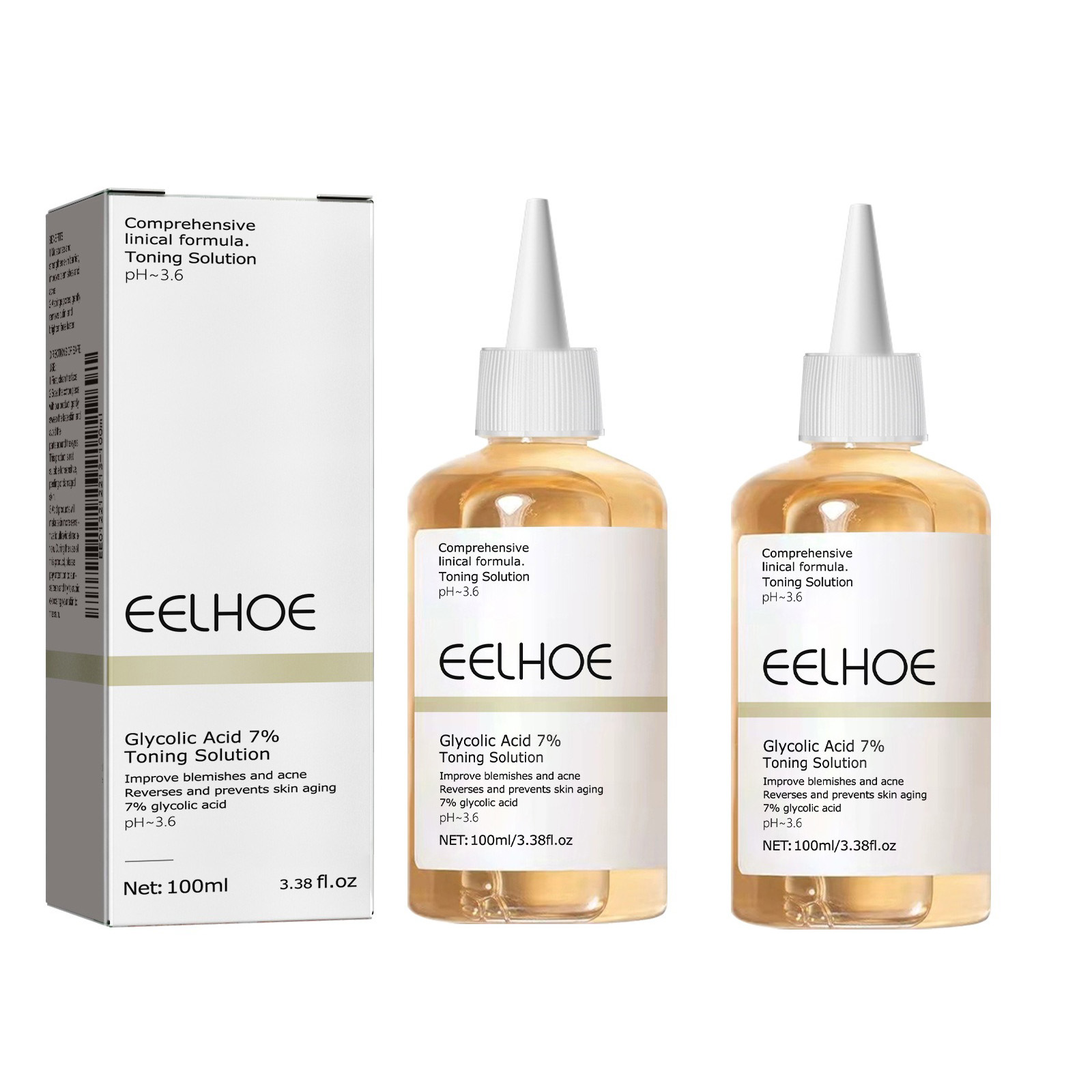 Lactic Acid Toner - Glykolsäure, 7 % Tonisierungslösung, gewöhnlicher Akne-Entferner,