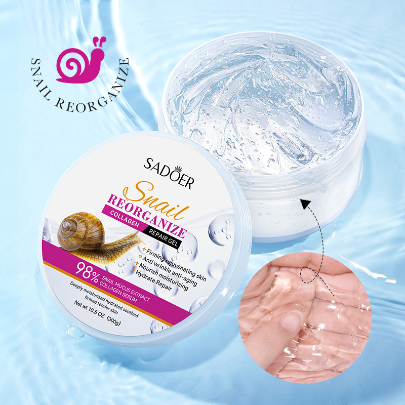 Snail Cream Gel - SADOER Schneckenkollagen-Gesichtscreme, Gel, straffende Reparatur, Aufhellung,