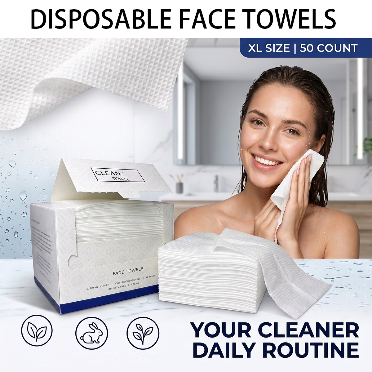 50 Stück/Box Einweg-Gesichtstü – Xl Skincare Bewertung und Preis