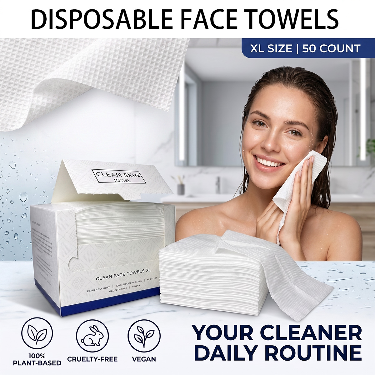 50 Stück/Box Einweg-Gesichtstü – Xl Skincare Bewertung und Preis