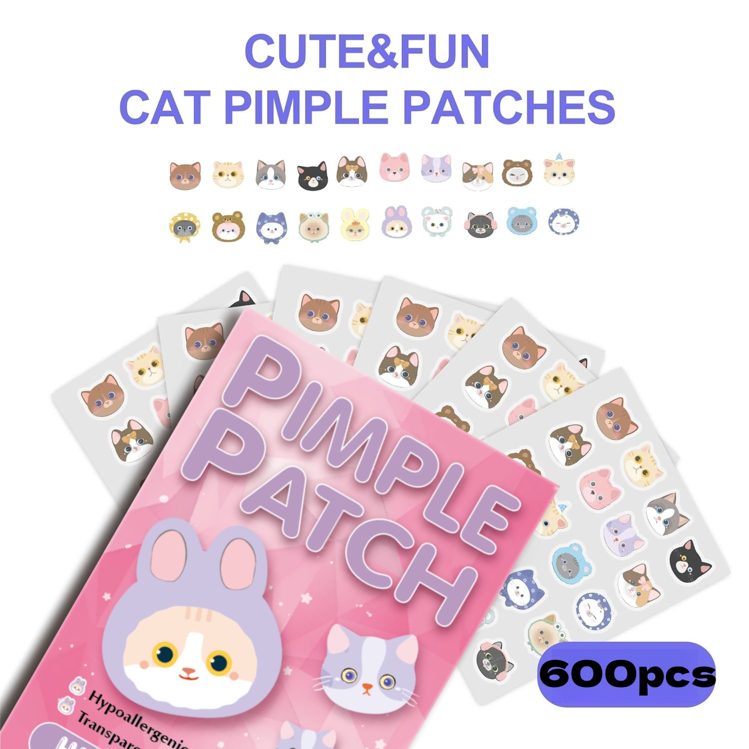 600 Stück Cartoon-Akne-Patch,  – Skincare Gentle Bewertung und Preis