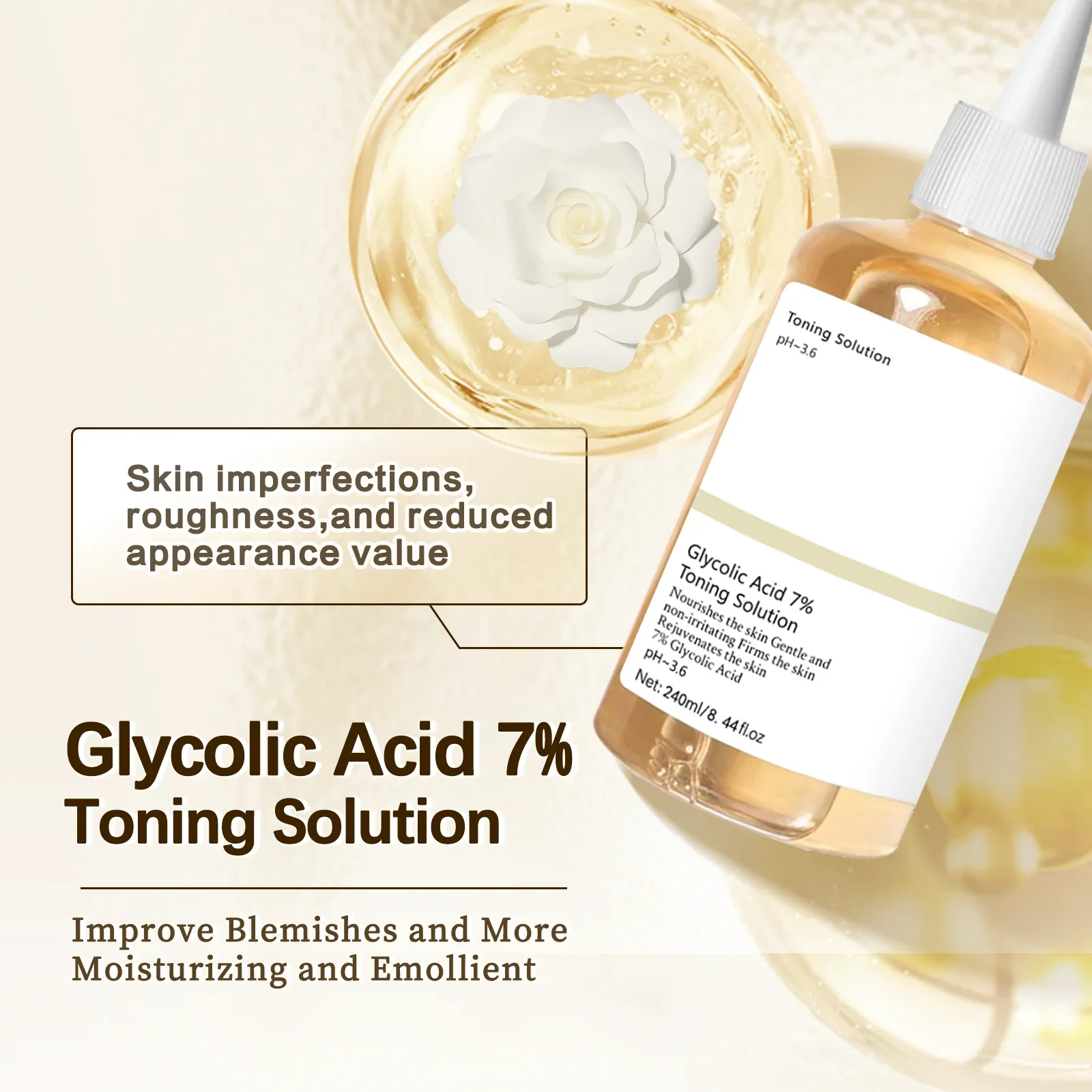 Glykolsäure, 7 % Prozent Tonis – Lactic Acid Toner Bewertung und Preis